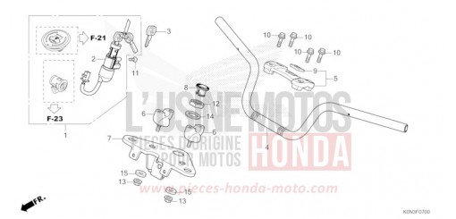TUYAU DE GUIDON/PONT SUPERIEUR CBF125MER de 2024
